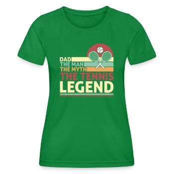Tennis Vater Tennisplatz Tennisspieler Tennisspiel - Frauen Funktions-T-Shirt - Kelly Green - Vorne - AI Model Female 172 dark (172cm)