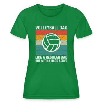 Volleyball Father Funny Volleyball Father - Women's Functional T-Shirt - kelly green - Front - AI Model Female 172 dark (172cm)