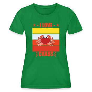 Crabe - crustacé - T-shirt sport Femme - vert - Devant - AI Model Female 172 dark (172cm)