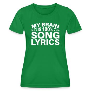 Vinyl Musiker Retro Musik Vinyl Vintage Musizieren - Frauen Funktions-T-Shirt - Kelly Green - Vorne - AI Model Female 172 dark (172cm)