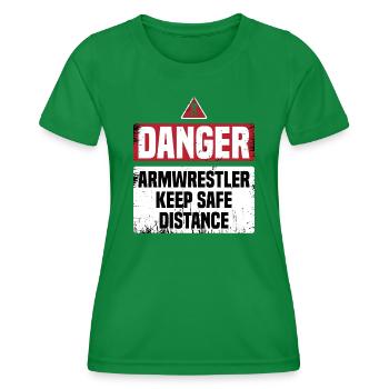 Bras de fer Bras de fer - T-shirt sport Femme - vert - Devant - AI Model Female 172 dark (172cm)