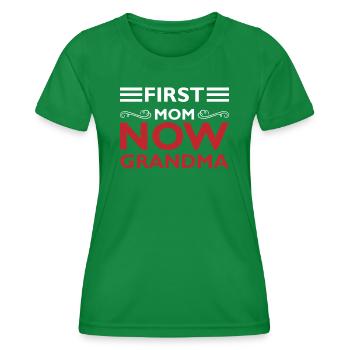 Grandma Pensioner Grandma Grandson Granddaughter Grandma - Women's Functional T-Shirt - kelly green - Front - AI Model Female 172 dark (172cm)