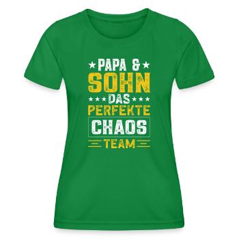 Papa und Söhne Sohn Vater Sohn - Frauen Funktions-T-Shirt - Kelly Green - Vorne - AI Model Female 172 dark (172cm)