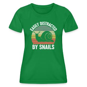 Schnecke Schneckenhaus Liebe Freunde Geschenk - Frauen Funktions-T-Shirt - Kelly Green - Vorne - AI Model Female 172 dark (172cm)