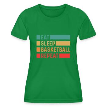 Basketballer Basketball Slamdunk BBall Korbleger - Frauen Funktions-T-Shirt - Kelly Green - Vorne - AI Model Female 172 dark (172cm)