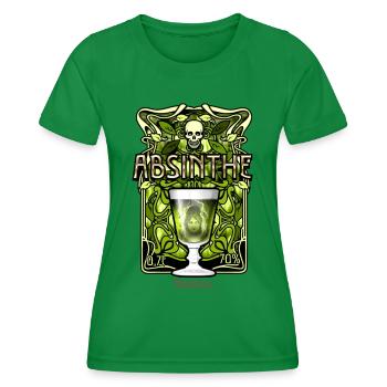 Absinthe Jugendstil Look Design - Frauen Funktions-T-Shirt - Kelly Green - Vorne - AI Model Female 172 dark (172cm)