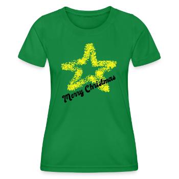 Noël Poinsettia Noël - T-shirt sport Femme - vert - Devant - AI Model Female 172 dark (172cm)
