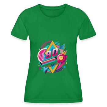 Retro Party 80s 70s 90s Music Festival Gift - Women's Functional T-Shirt - kelly green - Front - AI Model Female 172 dark (172cm)