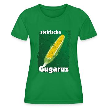 steirischa Gugaruz - steirischer Mais - Frauen Funktions-T-Shirt - Kelly Green - Vorne - AI Model Female 172 dark (172cm)