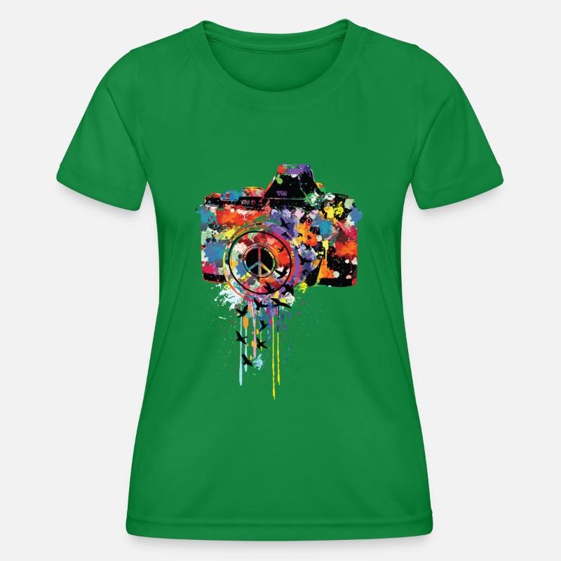PAINT DSLR - Women's Functional T-Shirt - kelly green