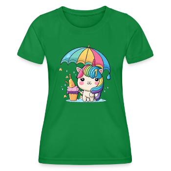 Unicorn Spell - Women's Functional T-Shirt - kelly green - Front - AI Model Female 172 dark (172cm)