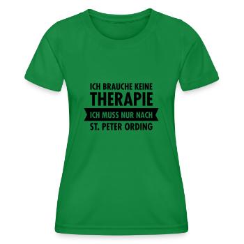 Therapie - St. Peter Ording - Frauen Funktions-T-Shirt - Kelly Green - Vorne - AI Model Female 172 dark (172cm)