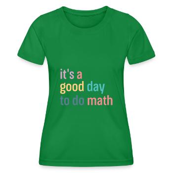 Math Mathématiques Mathématicien École Nerd Cadeau - T-shirt sport Femme - vert - Devant - AI Model Female 172 dark (172cm)