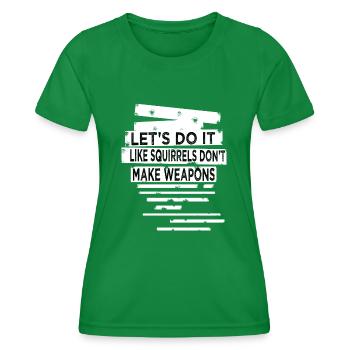 funny quote cool hippie festival family 60s - Women's Functional T-Shirt - kelly green - Front - AI Model Female 172 dark (172cm)
