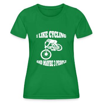 Radfahren Mountainbike Fahrrad Radeln Fahrradtour - Frauen Funktions-T-Shirt - Kelly Green - Vorne - AI Model Female 172 dark (172cm)