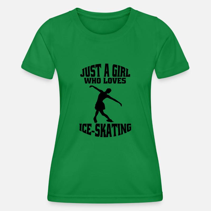 Figure skating ice skating skate figure skating - Women's Functional T-Shirt - kelly green