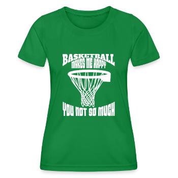 Basketball Basketball Player Basketball Team - T-shirt sport Femme - vert - Devant - AI Model Female 172 dark (172cm)