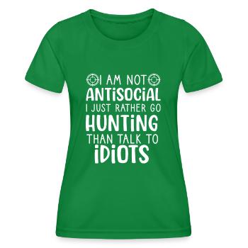 I just rather go hunting deer season hunting men - T-shirt sport Femme - vert - Devant - AI Model Female 172 dark (172cm)