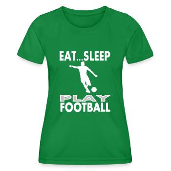 Fußballspielen Fußballfeld Fußballfan Geschenkidee - Frauen Funktions-T-Shirt - Kelly Green - Vorne - AI Model Female 172 dark (172cm)