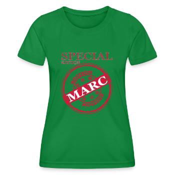 Je m’appelle Marc, je m’appelle Marc Idée cadeau spéciale - T-shirt sport Femme - vert - Devant - AI Model Female 172 dark (172cm)
