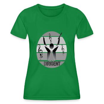Chef d’orchestre Compositeur Auteur-compositeur Idée cadeau - T-shirt sport Femme - vert - Devant - AI Model Female 172 dark (172cm)
