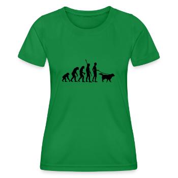 evolution_dog - Frauen Funktions-T-Shirt - Kelly Green - Vorne - AI Model Female 172 dark (172cm)