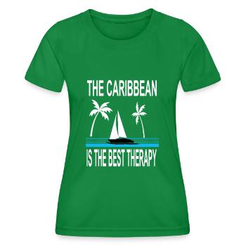 Caribbean vacation ready for vacation gift summer vacation - Women's Functional T-Shirt - kelly green - Front - AI Model Female 172 dark (172cm)