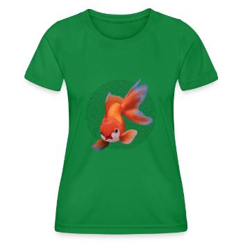 Fish Fish Head Fish Fishing Fishing Gift - Women's Functional T-Shirt - kelly green - Front - AI Model Female 172 dark (172cm)