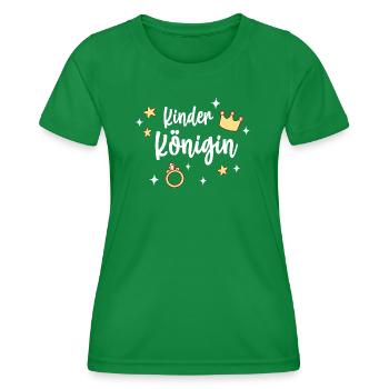 Kinder Königin Kinderkönigin Schützenfest Krone - Frauen Funktions-T-Shirt - Kelly Green - Vorne - AI Model Female 172 dark (172cm)