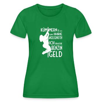 Kümmern Sie sich um Ihre Angelegenheiten - Frauen Funktions-T-Shirt - Kelly Green - Vorne - AI Model Female 172 dark (172cm)