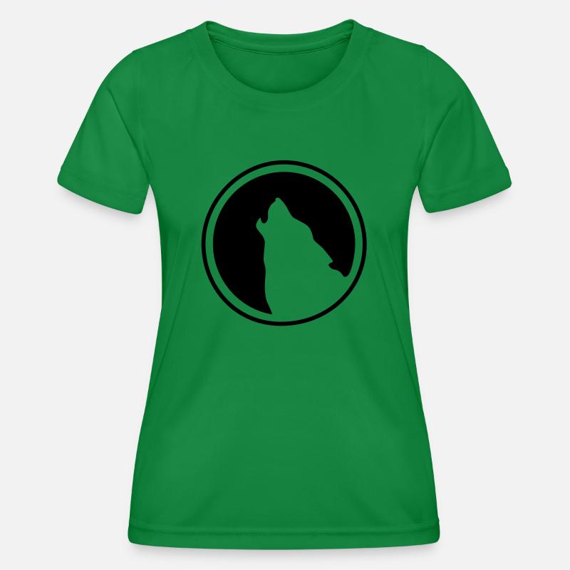 Wolf logo - Women's Functional T-Shirt - kelly green