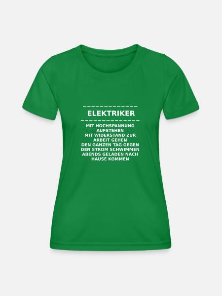 elektriker - Frauen Funktions-T-Shirt - Kelly Green