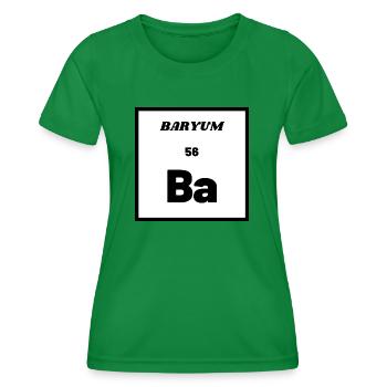 BARYUM (Ba) - Élément chimique n° 56 - T-shirt sport Femme - vert - Devant - AI Model Female 172 dark (172cm)