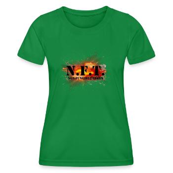 Nft-explosion I - Women's Functional T-Shirt - kelly green - Front - AI Model Female 172 dark (172cm)
