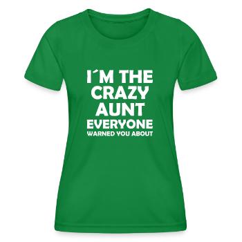 Je suis la tante folle dont tout le monde vous a mis en garde - T-shirt sport Femme - vert - Devant - AI Model Female 172 dark (172cm)