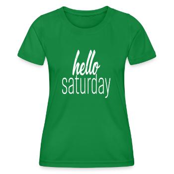 hello Saturday - Frauen Funktions-T-Shirt - Kelly Green - Vorne - AI Model Female 172 dark (172cm)
