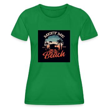 Rencontrez-moi à la plage - T-shirt sport Femme - vert - Devant - AI Model Female 172 dark (172cm)