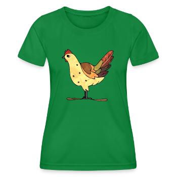 Hen - Women's Functional T-Shirt - kelly green - Front - AI Model Female 172 dark (172cm)