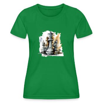 König in die Enge getrieben - Frauen Funktions-T-Shirt - Kelly Green - Vorne - AI Model Female 172 dark (172cm)