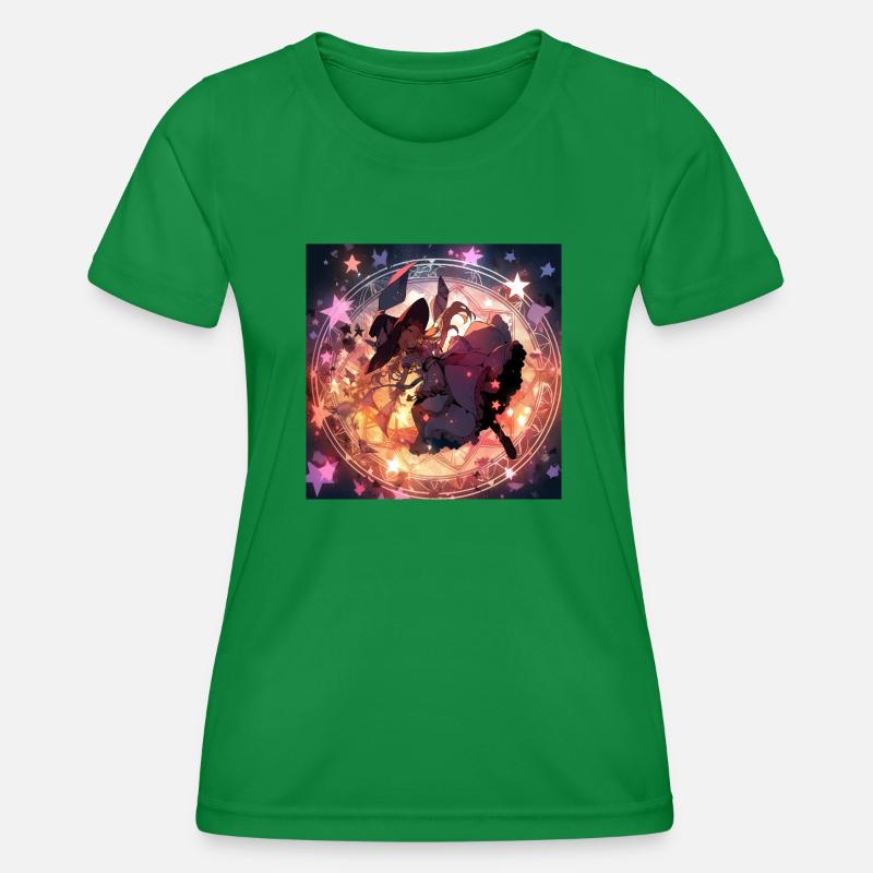 The Star Witch - Women's Functional T-Shirt - kelly green