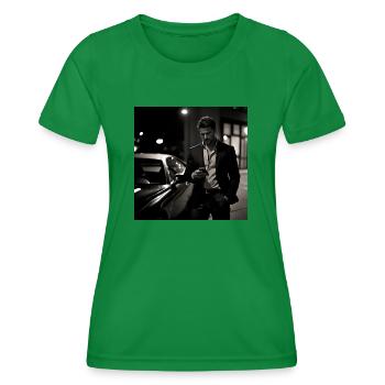 Bel homme à côté d’une voiture de luxe - T-shirt sport Femme - vert - Devant - AI Model Female 172 dark (172cm)