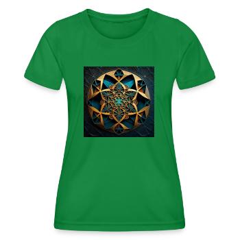 Heilige Geometrie - Frauen Funktions-T-Shirt - Kelly Green - Vorne - AI Model Female 172 dark (172cm)