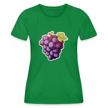 Weintraube oder dunkle Rebe - Frauen Funktions-T-Shirt - Kelly Green - Vorne - AI Model Female 172 dark (172cm)