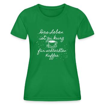 KAFFEE - Frauen Funktions-T-Shirt - Kelly Green - Vorne - AI Model Female 172 dark (172cm)