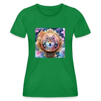 Der zeitliche Beobachter - Frauen Funktions-T-Shirt - Kelly Green - Vorne - AI Model Female 172 dark (172cm)