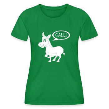 Donkey Esel - Frauen Funktions-T-Shirt - Kelly Green - Vorne - AI Model Female 172 dark (172cm)