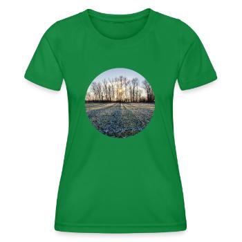 Soleil d’hiver - T-shirt sport Femme - vert - Devant - AI Model Female 172 dark (172cm)