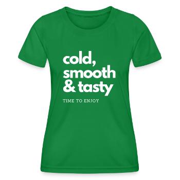 Il est temps d’en profiter - T-shirt sport Femme - vert - Devant - AI Model Female 172 dark (172cm)