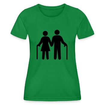 ehepaar_opa_und_oma - Frauen Funktions-T-Shirt - Kelly Green - Vorne - AI Model Female 172 dark (172cm)