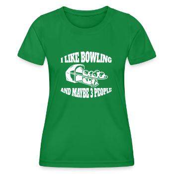 Cadeau de quilles de bowling Bowling Ball Skittle Bowler - T-shirt sport Femme - vert - Devant - AI Model Female 172 dark (172cm)